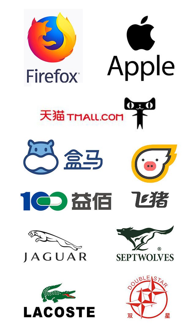 把品牌名中的一个字作为logo图形.